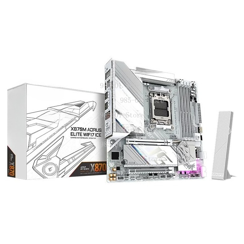 X870E Atx Motherboard - Carte mère ATX X870M blanche, compatible