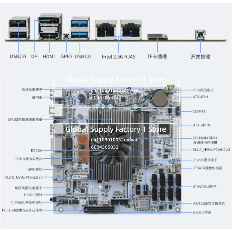 Carte mère NAS Mini ITX M11 av - Mini Itx Dual 2.5G Nas Motherboard avis et prix