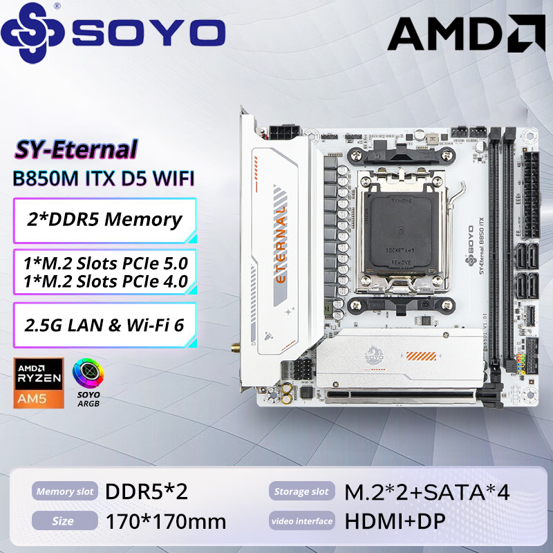 SOYO B850M ARGB carte mère WIF - X870E Atx Motherboard avis et prix